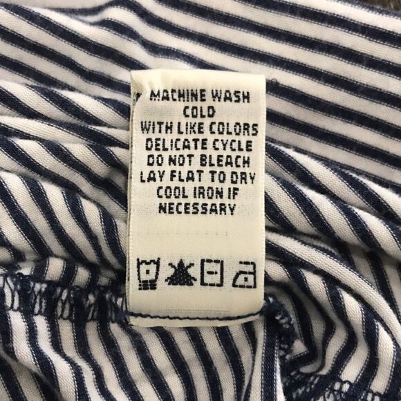 Max Studio Women's Striped Short Sleeve Top, Medium, Blues and White - Picture 8 of 8